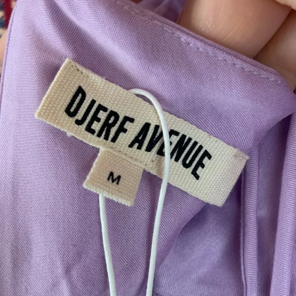 NWT Djerf Avenue Dream Dress Maxi Iris Purple Silk-Like Size Medium - Picture 15 of 16